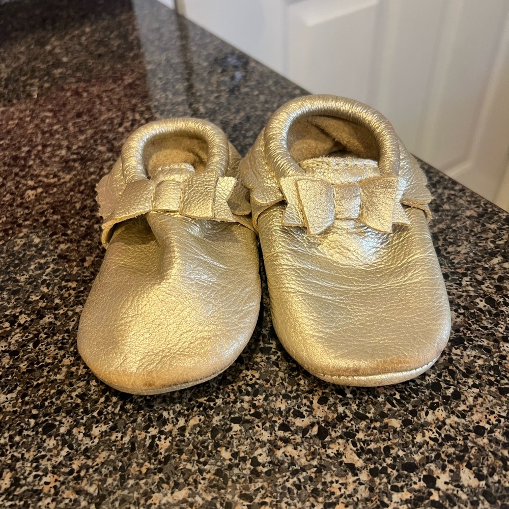 Gold Moccasins for Kids